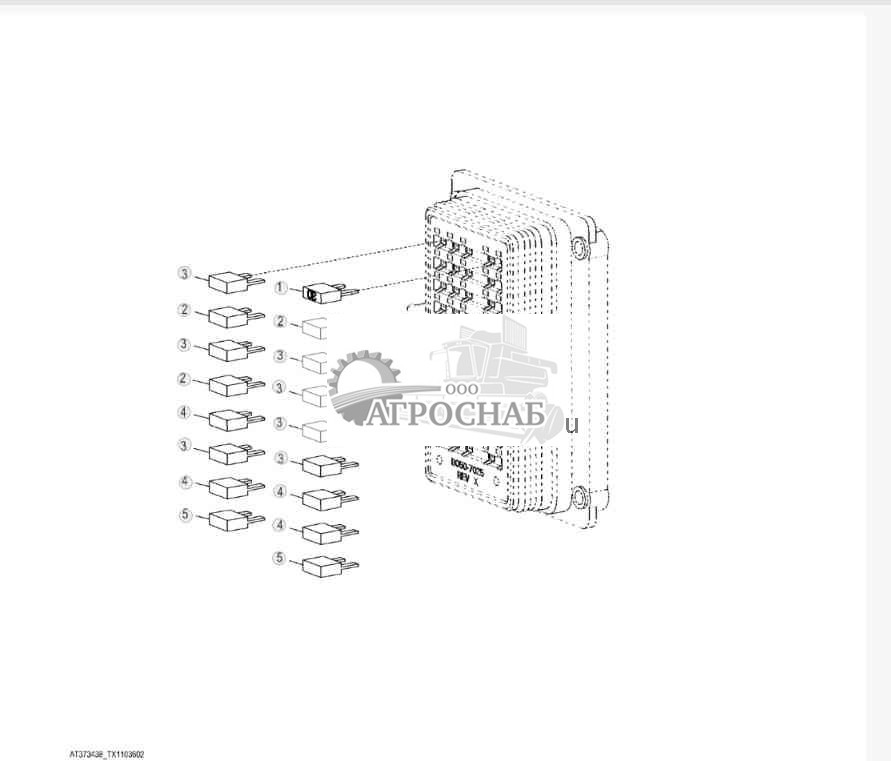 Блок плавких предохранителей кабины 